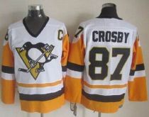 Pittsburgh Penguins -87 Sidney Crosby White Black CCM Throwback Stitched NHL Jersey