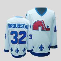 Nordiques -32 Paul Brousseau Stitched CCM Throwback white NHL Jersey