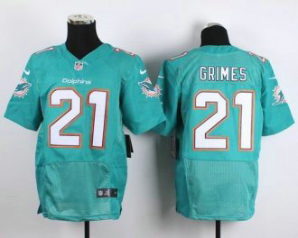 Nike Miami Dolphins -21 Brent Grimes Aqua Green Team Color Stitched NFL New Elite Jersey