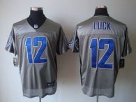 Nike Indianapolis Colts #12 Andrew Luck Grey Shadow Men's Stitched NFL Elite Jersey