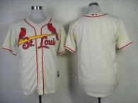 St Louis Cardinals Blank Cream Cool Base Stitched MLB Jersey