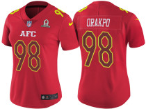 WOMEN'S AFC 2017 PRO BOWL TENNESSEE TITANS #98 BRIAN ORAKPO RED GAME JERSEY