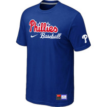 Philadelphia Phillies  Nike Short Sleeve Practice T-Shirt Blue