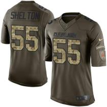 Nike Browns -55 Danny Shelton Green Stitched NFL Limited Salute to Service Jersey