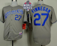 Kansas City Royals -27 Brandon Finnegan Grey Cool Base W 2015 World Series Patch Stitched MLB Jersey