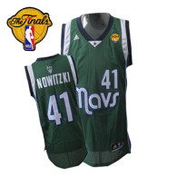 Dallas Mavericks 2011 Finals Patch -41 Dirk Nowitzki Revolution 30 Green Stitched NBA Jersey