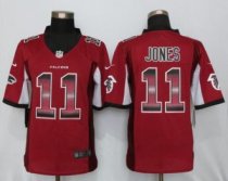 Nike Falcons 11 Julio Jones Red Team Color Stitched NFL Limited Strobe Jersey
