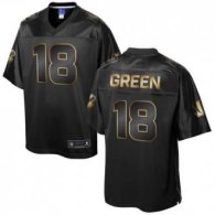 Nike Cincinnati Bengals -18 A J Green Pro Line Black Gold Collection Stitched NFL Game Jersey
