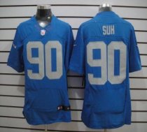 Nike Lions -90 Ndamukong Suh Blue Alternate Throwback Stitched NFL Elite Jersey