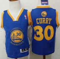 Toddler Golden State Warriors -30 Stephen Curry Blue Stitched NBA Jersey
