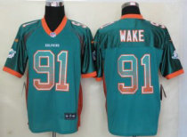 2013 New Nike Miami Dolphins -91 Wake Drift Fashion Green Elite Jerseys