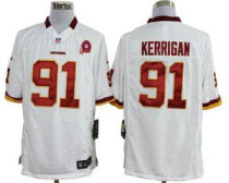Nike Redskins -91 Ryan Kerrigan White With 80TH Patch Stitched NFL Game Jersey