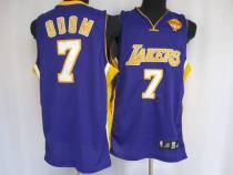 Los Angeles Lakers -7 Lamar Odom Stitched Purple Final Patch NBA Jersey