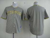 Pittsburgh Pirates Blank Grey USMC Cool Base Stitched MLB Jersey