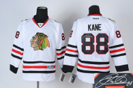 Autographed Chicago Blackhawks -88 Patrick Kane Stitched White NHL Jersey
