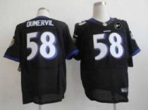 Nike Ravens -58 Elvis Dumervil Black Alternate With Art Patch Stitched NFL Elite Jersey