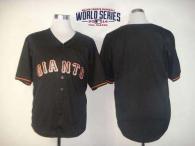 San Francisco Giants Blank Black Fashion W 2014 World Series Patch Stitched MLB Jersey