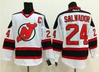 New Jersey Devils -24 Bryce Salvador White Stitched NHL Jersey