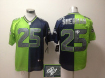 Nike NFL Seattle Seahawks #25 Richard Sherman Elite Green Blue Two Tone Men‘s Stitched Autographed J