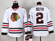 Autographed Chicago Blackhawks -2 Duncan Keith White 2015 Winter Classic Stitched NHL Jersey