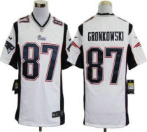 Nike Patriots -87 Rob Gronkowski White Stitched NFL Game Jersey