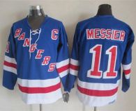 New York Rangers -11 Mark Messier Light Blue CCM Throwback Stitched NHL Jersey