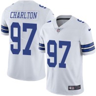 Nike Cowboys -97 Taco Charlton White Stitched NFL Vapor Untouchable Limited Jersey
