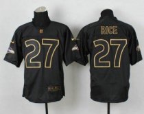 Baltimore Ravens -27 Ray Rice Black Gold No Fashion NFL Elite Jersey