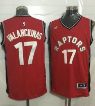 Toronto Raptors -17 Jonas Valanciunas Red Stitched NBA Jersey
