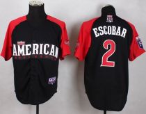 Kansas City Royals -2 Alcides Escobar Black 2015 All-Star American League Stitched MLB Jersey