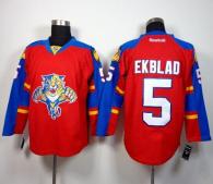 Florida Panthers -5 Aaron Ekblad Red Home Stitched NHL Jersey