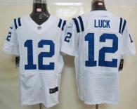 Nike Indianapolis Colts #12 Andrew Luck White Men's Stitched NFL Elite Jersey