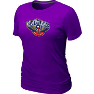 New Orleans Pelicans Big Tall Primary Logo Women T-Shirt (11)