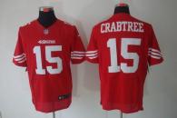 Nike San Francisco 49ers #15 Michael Crabtree Red Team Color Men‘s Stitched NFL Elite Jersey