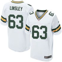 Nike Green Bay Packers #63 Corey Linsley White Men's Stitched NFL Elite Jersey