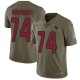 Nike Cardinals -74 DJ Humphries Olive Stitched NFL Limited 2017 Salute to Service Jersey