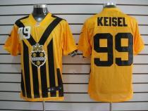 Nike Pittsburgh Steelers #99 Brett Keisel Gold 1933s Throwback Men's Embroidered NFL Elite Jersey