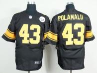 Nike Pittsburgh Steelers #43 Troy Polamalu Black Gold No Men's Stitched NFL Elite Jersey