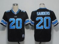 Mitchell and Ness Lions -20 Barry Sanders Black Stitched NFL Jersey