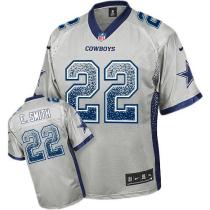 Nike Dallas Cowboys #22 Emmitt Smith Grey Men's Stitched NFL Elite Drift Fashion Jersey