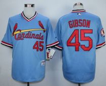 St Louis Cardinals #45 Bob Gibson Blue 1982 Turn Back The Clock Stitched MLB Jersey