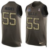 Nike Bills -55 Jerry Hughes Green Stitched NFL Limited Salute To Service Tank Top Jersey