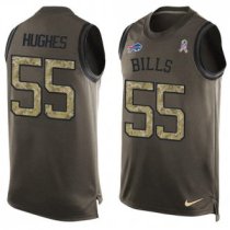 Nike Bills -55 Jerry Hughes Green Stitched NFL Limited Salute To Service Tank Top Jersey