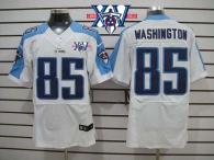 Nike Tennessee Titans #85 Nate Washington White With 15th Season Patch Men's Stitched NFL Elite Jers