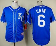 Kansas City Royals -6 Lorenzo Cain Light Blue Alternate 2 Cool Base Stitched MLB Jersey