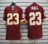Nike Washington Redskins -23 DeAngelo Hall Burgundy Red Team Color With 80TH Patch Men's Stitched NF