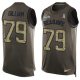 Nike Seahawks -79 Garry Gilliam Green Stitched NFL Limited Salute To Service Tank Top Jersey