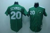 Mitchell and Ness Philadelphia Phillies #20 Mike Schmidt Stitched Green Throwback MLB Jersey