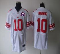 Nike New York Giants #10 Eli Manning White With 1925-2014 Season Patch Men's Stitched NFL Elite Jers