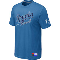 MLB Kansas City Royals light Blue Nike  Short Sleeve Practice T-Shirt